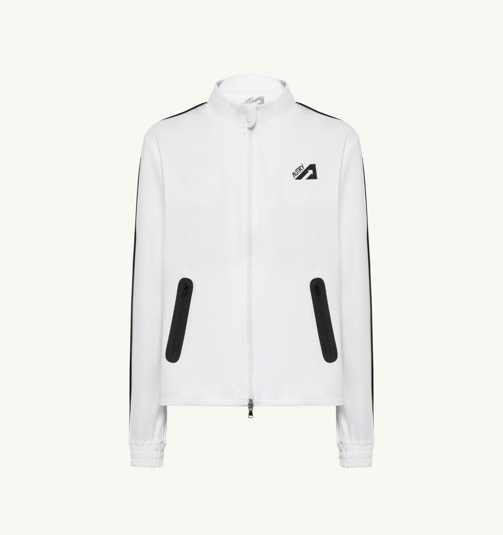 White Autry Golf Jacket Contrast Piping | XJMQKS315