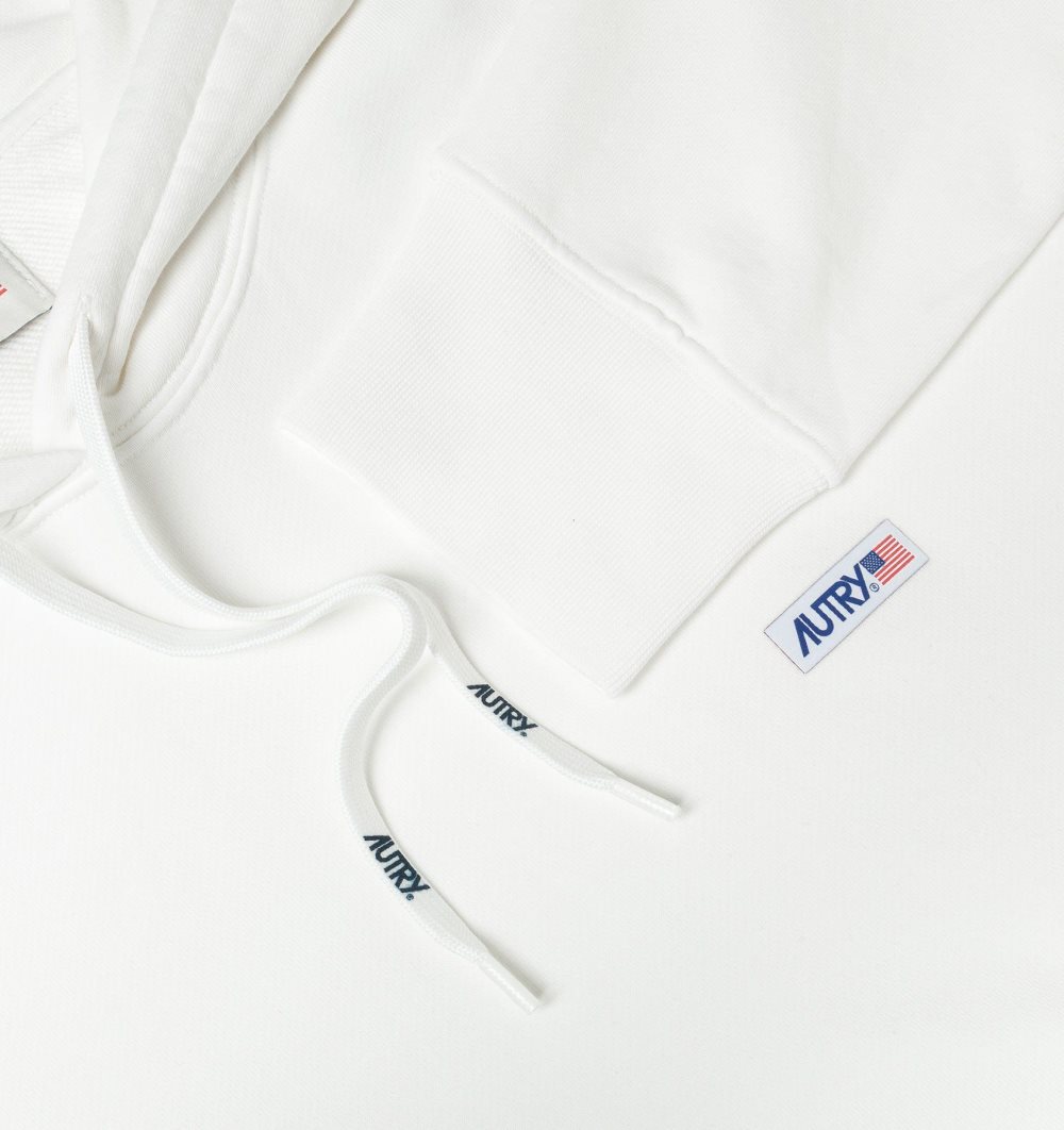 White Autry Hooded Sweatshirt Cotton Jersey | WXHEVC465