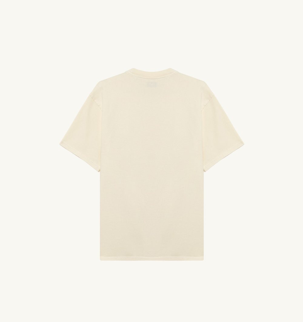 White Autry Loose-fit T-shirt Heavy Cotton | YLBRHC947