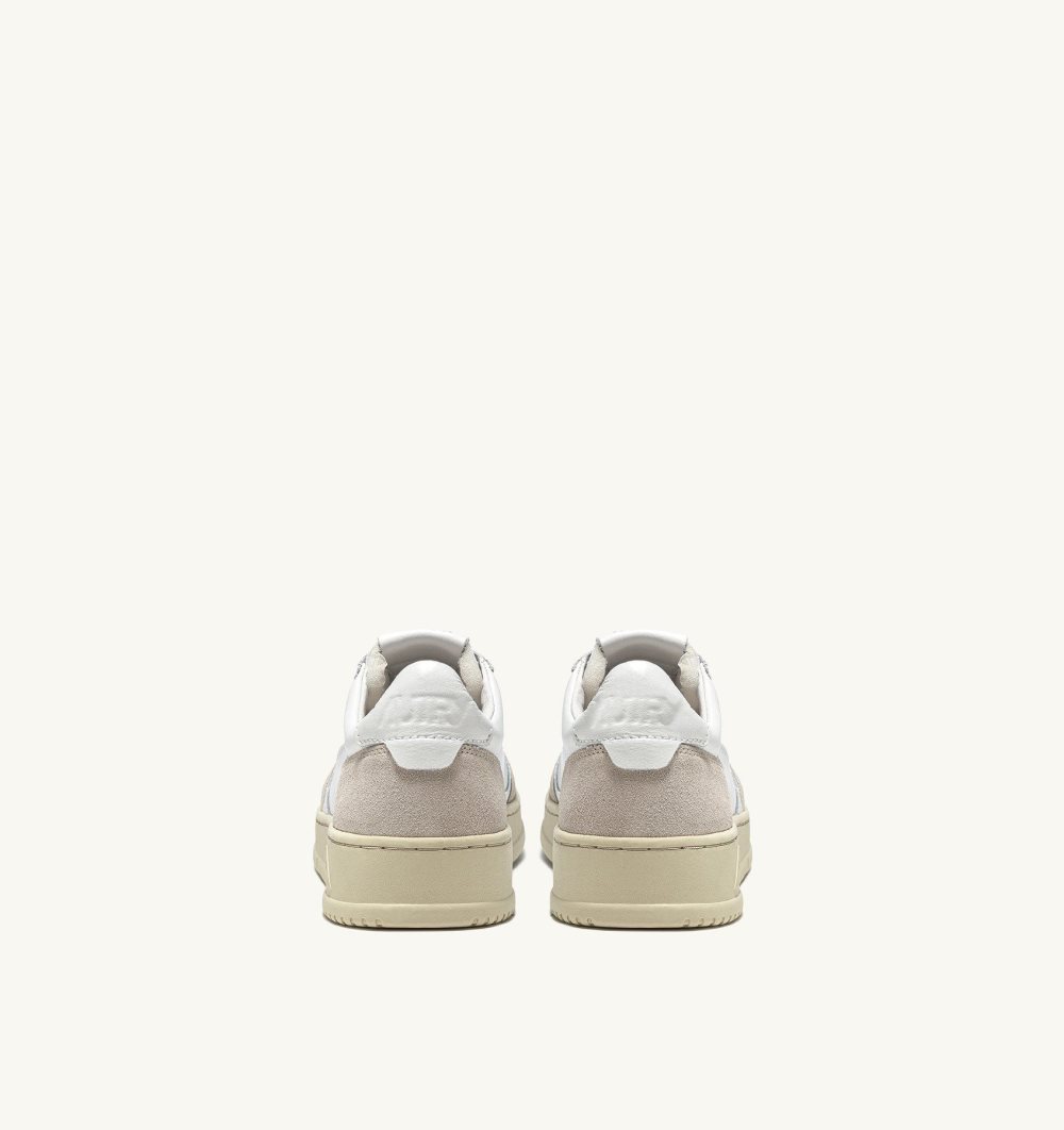 White Autry Medalist Low Sneakers Leather Suede | BKSMTY816