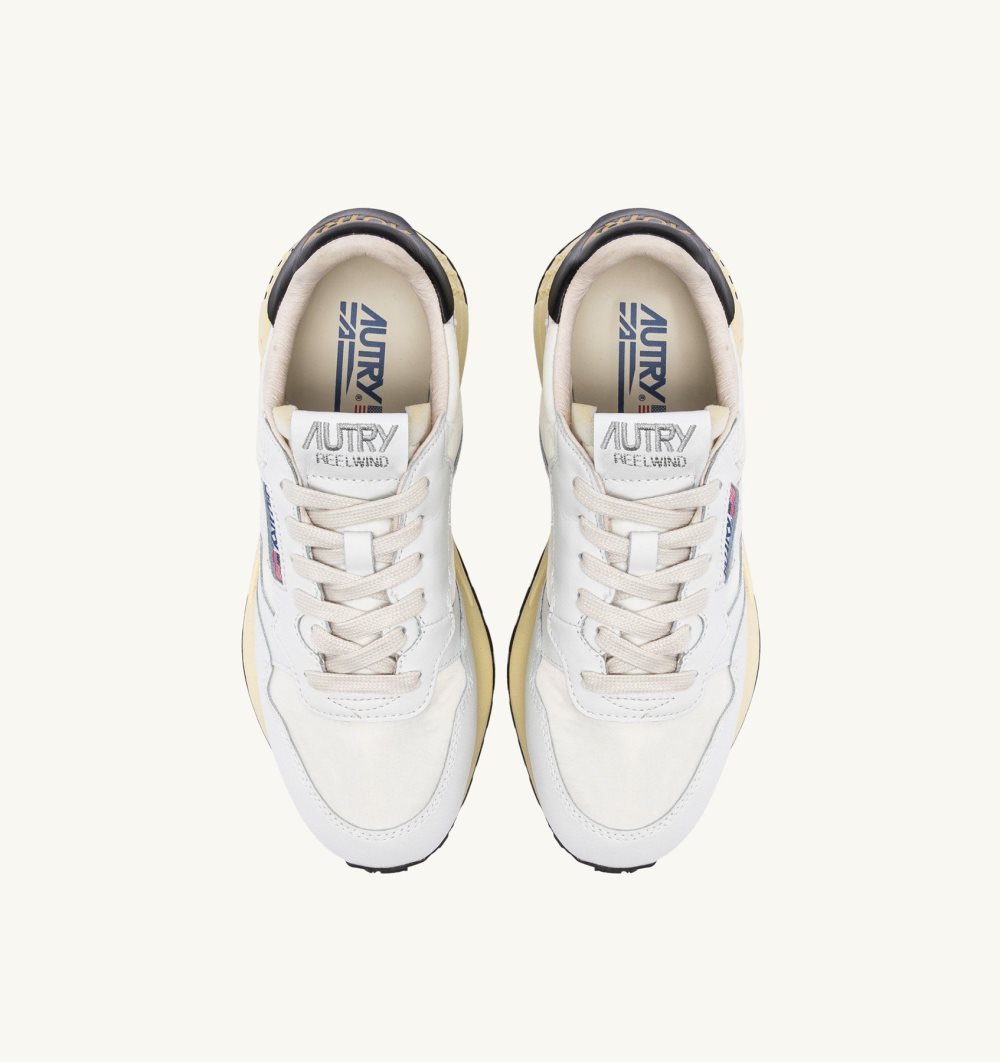 White Autry Reelwind Low Sneakers Nylon Leather | NJGIDH581