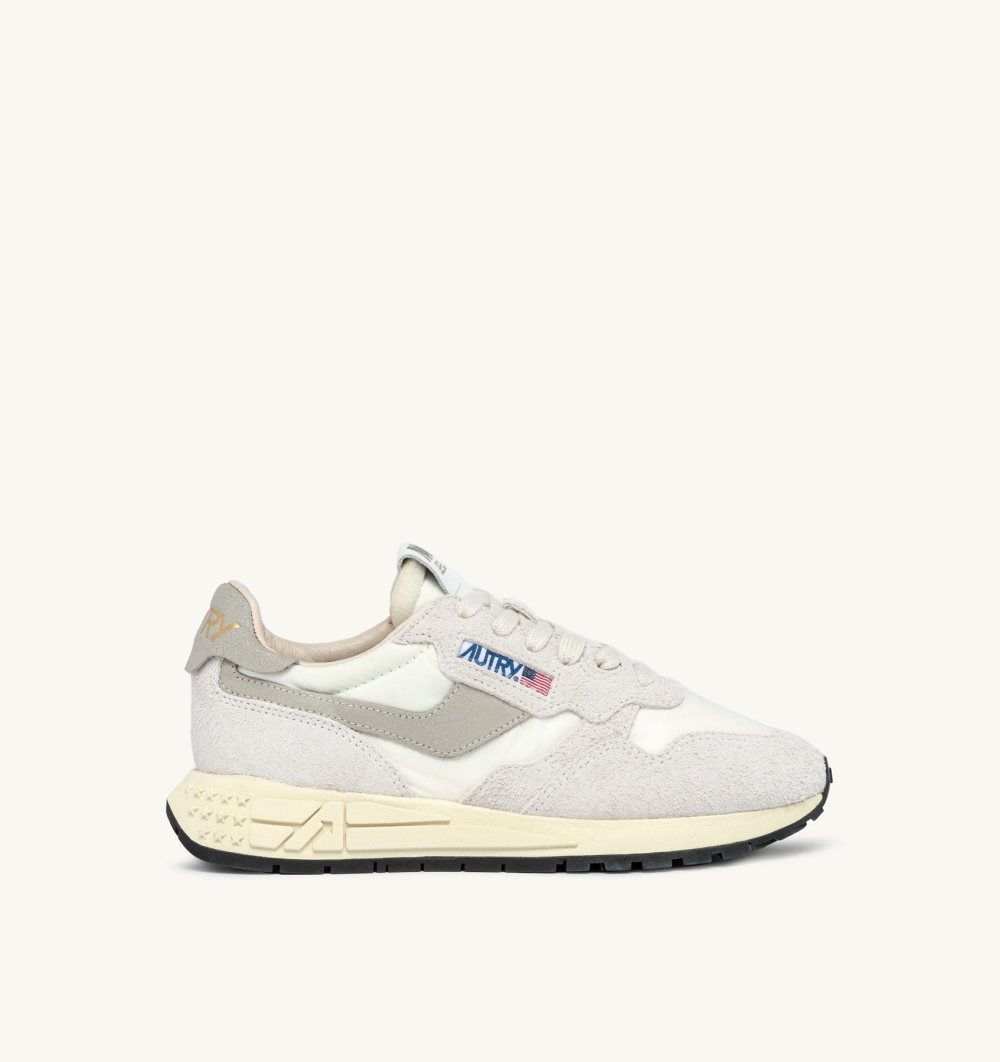 White Autry Reelwind Low Sneakers Nylon Suede | VGFMIN135