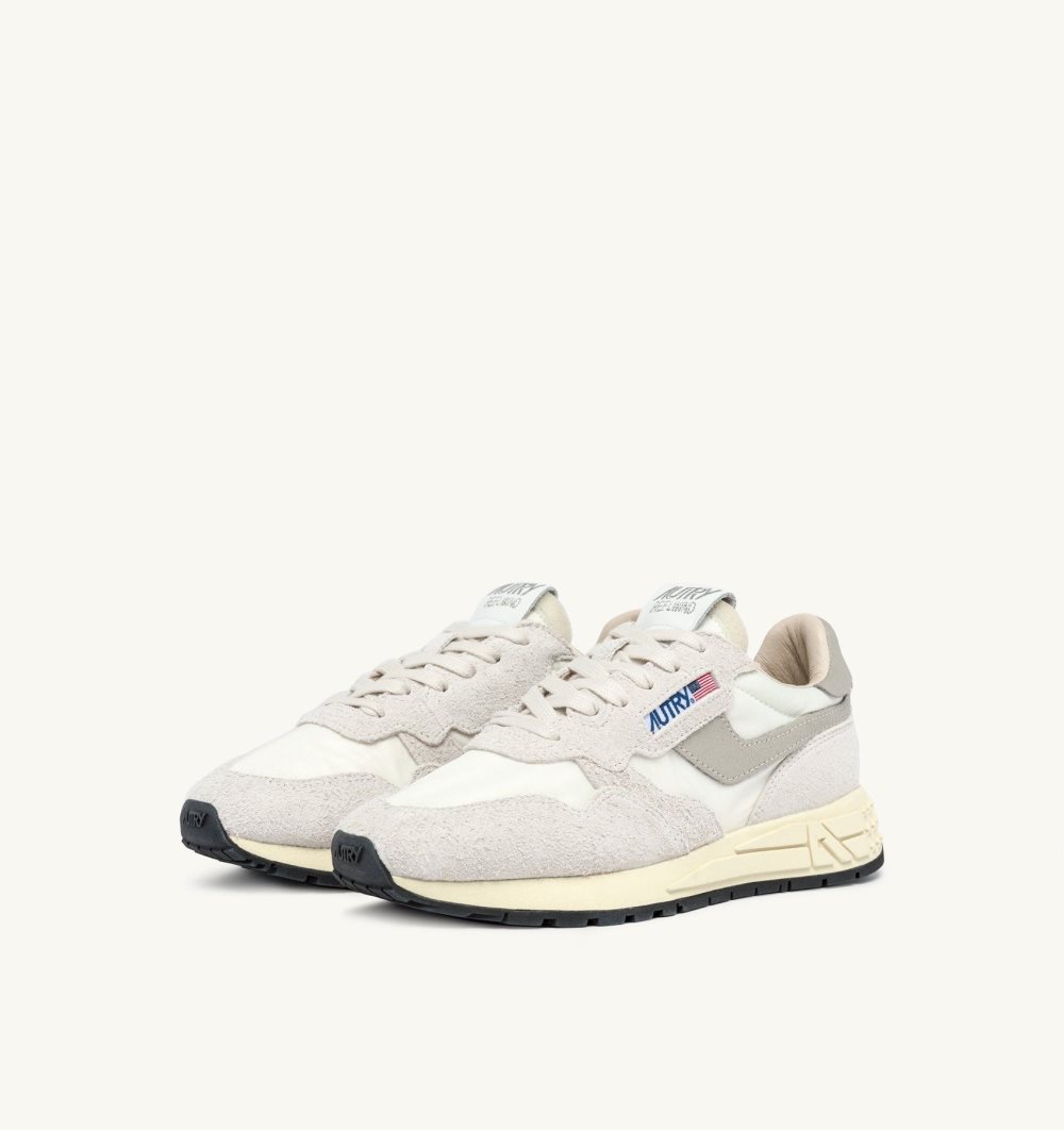 White Autry Reelwind Low Sneakers Nylon Suede | YBPVRO870