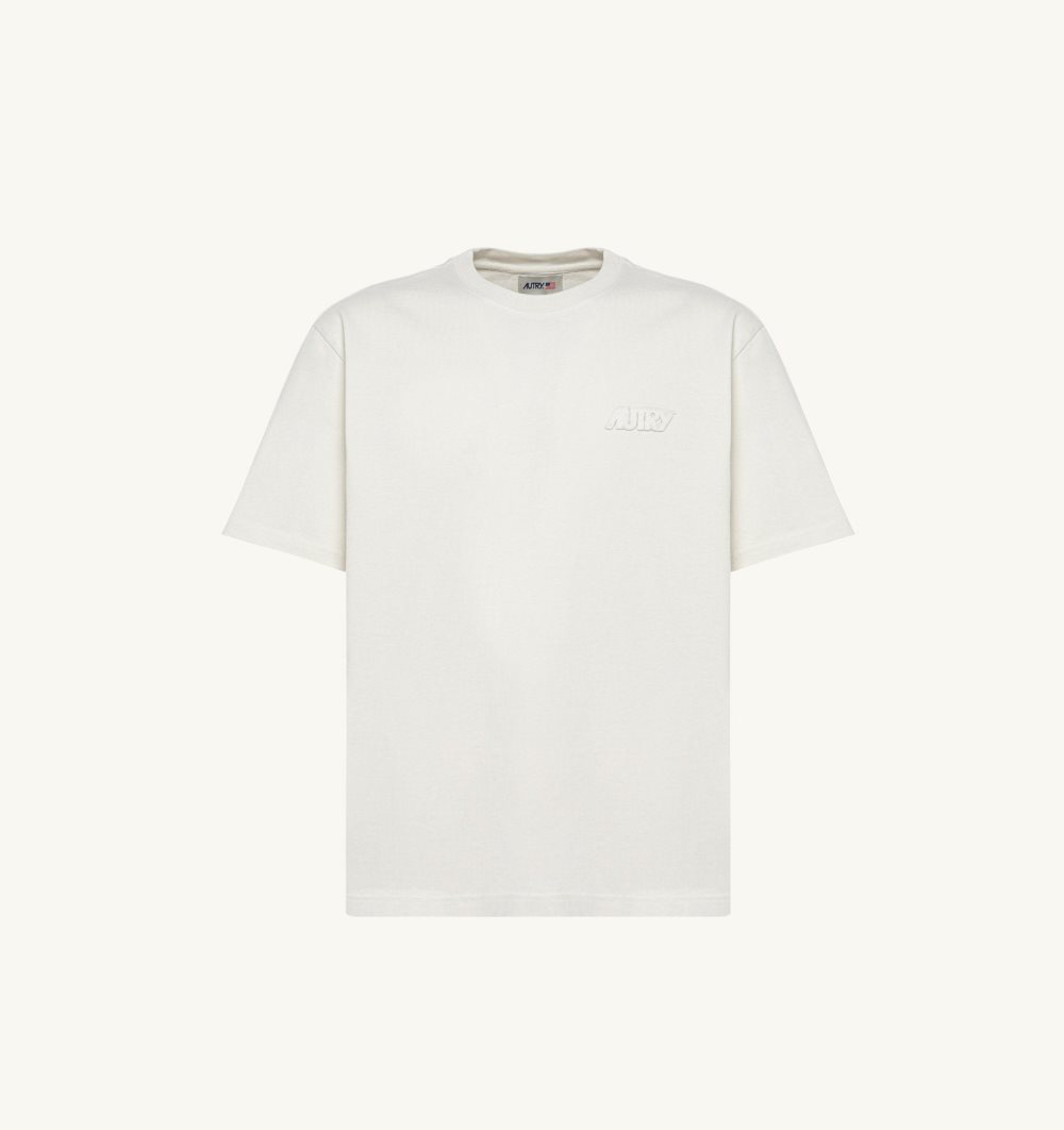 White Autry Relaxed Fit T-shirt Cotton Jersey | BVRKUJ978