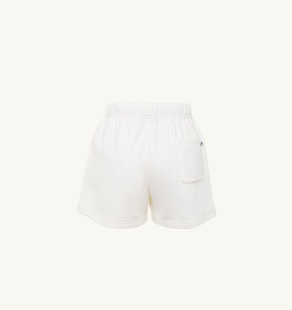 White Autry Shorts Jersey Cotton | NZPASC408