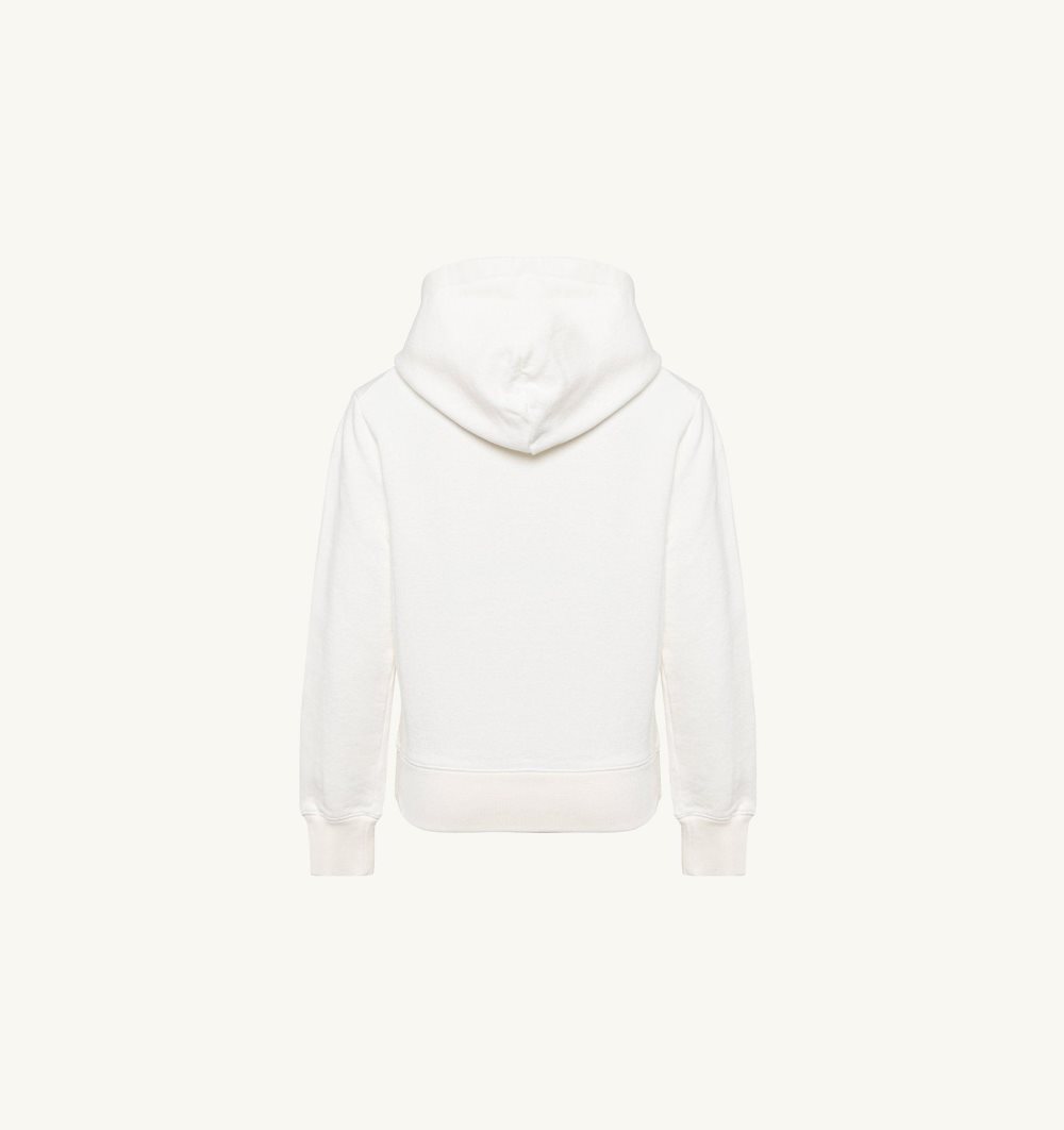 White Autry Sweatshirt Hooded Cotton Jersey | MDKLUF312