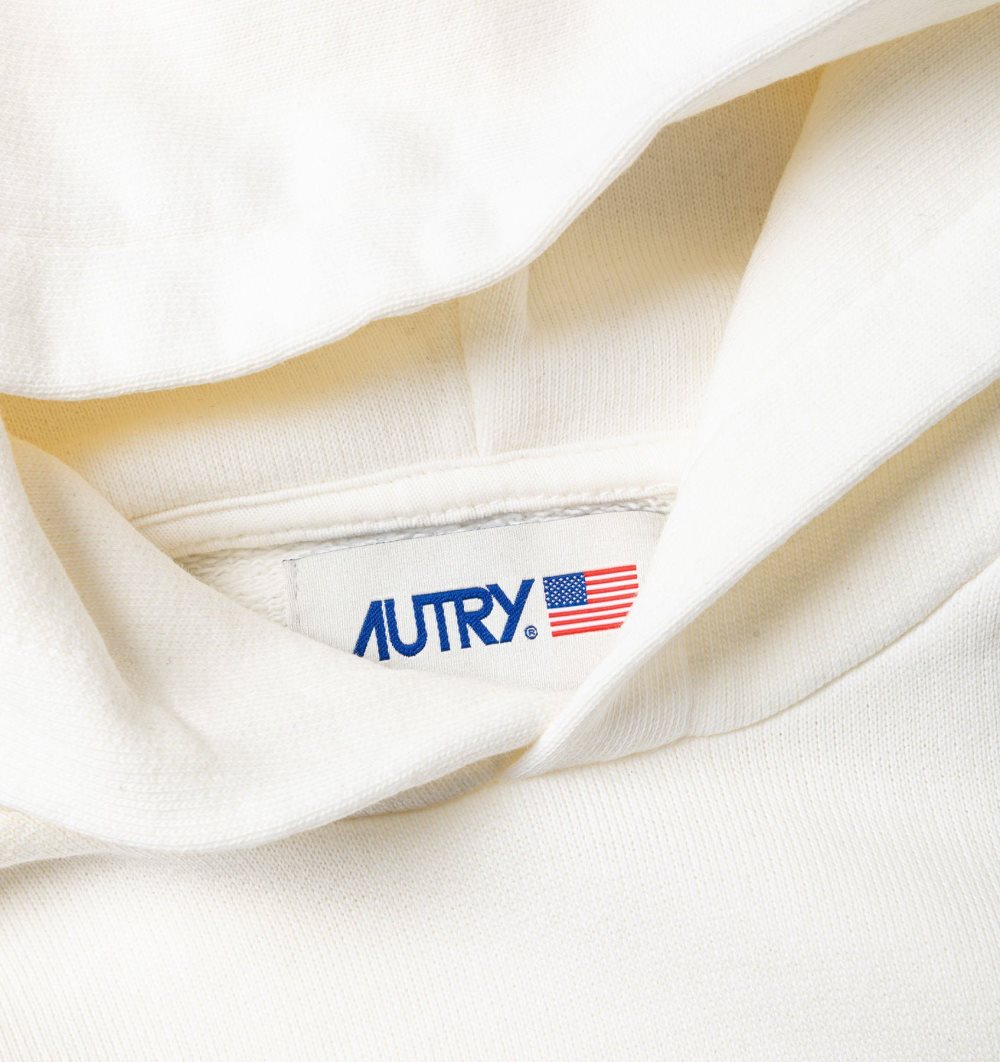 White Autry Sweatshirt Hooded Cotton Jersey | MDKLUF312