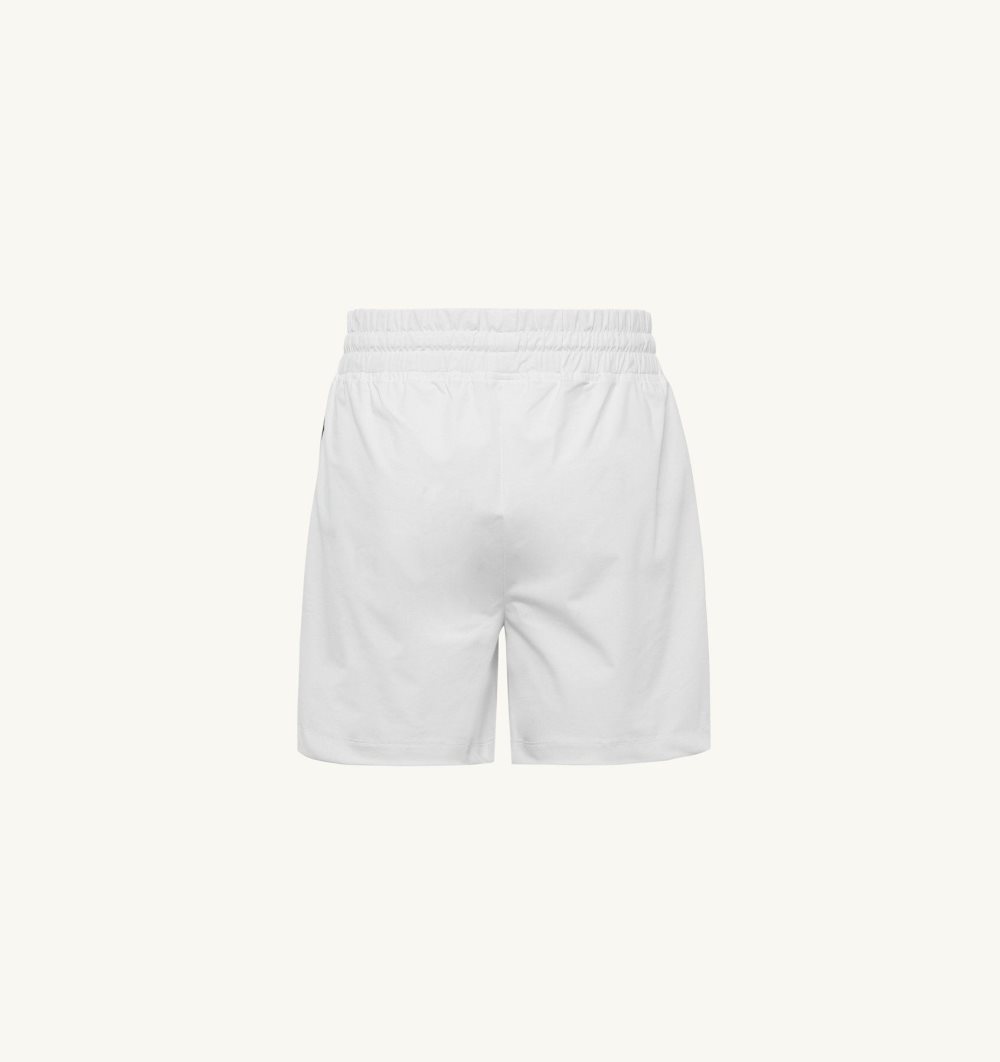 White Autry Tennis Shorts Contrast Piping | GPTYRH960