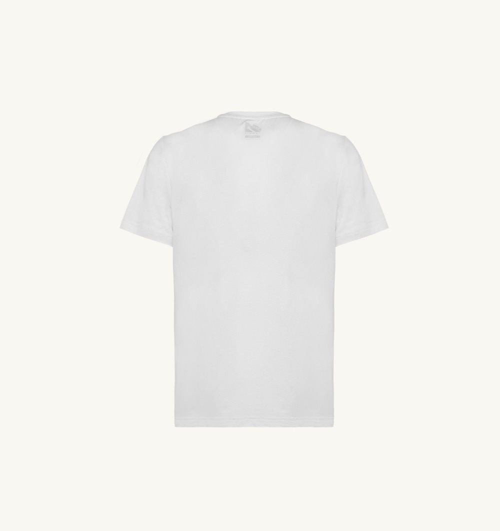 White Autry Tennis T-shirt Contrast Piping | SIALMK518