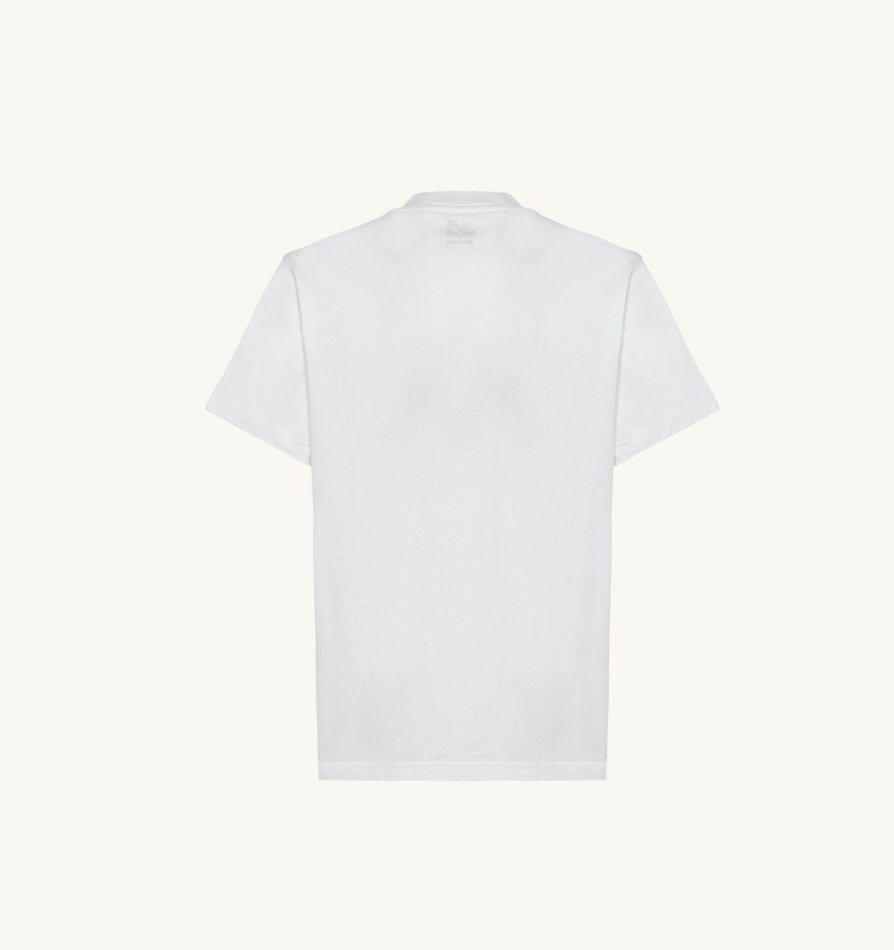 White Autry Tennis T-shirt Cotton Jersey | HRTNAK081