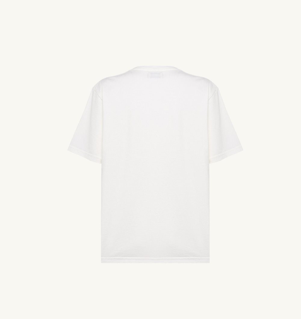 White Autry T-shirt Cotton Jersey Logo | JIUFTM705