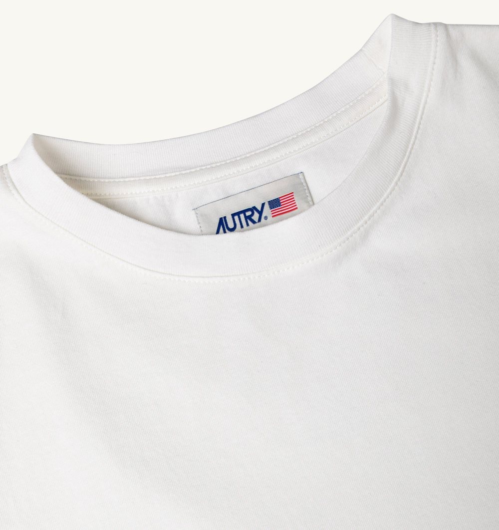 White Autry T-shirt Cotton Jersey | VHWUOM068