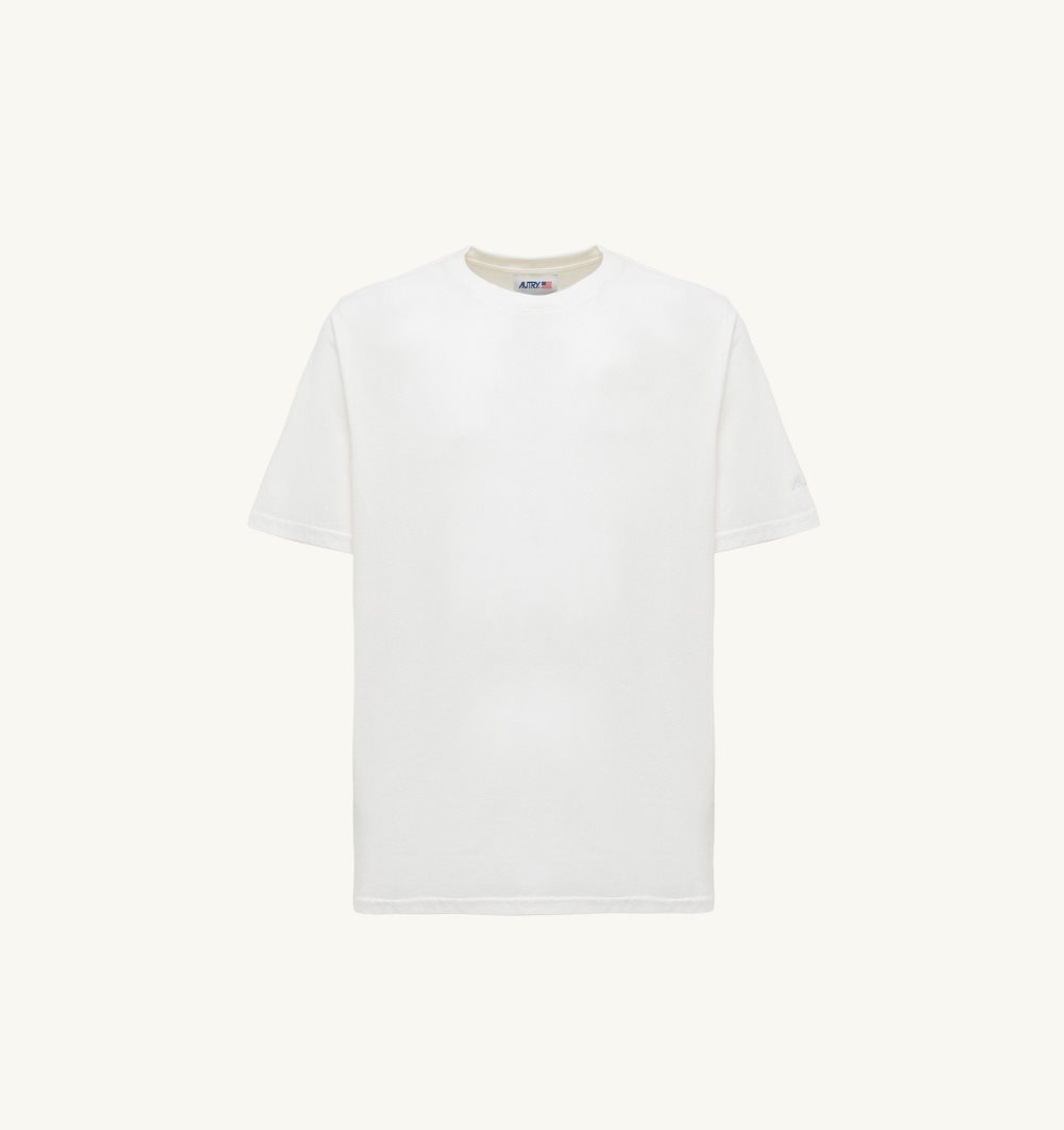 White Autry T-shirt Cotton Jersey | VHWUOM068