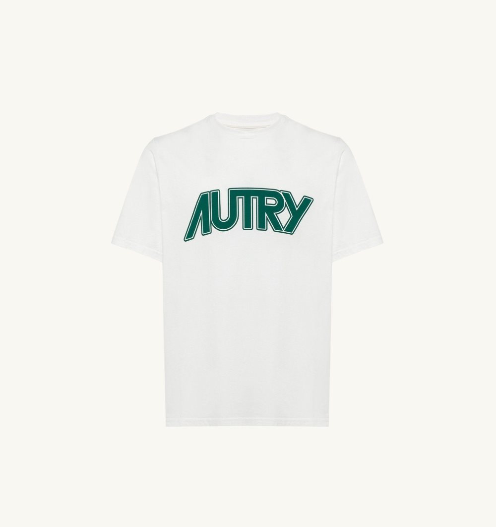 White Autry T-shirt Cotton Jersey | YXUMTS572