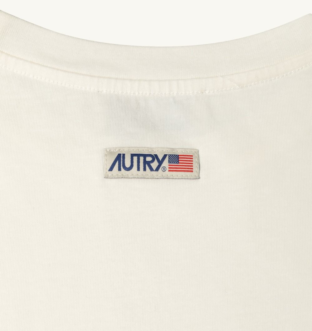 White Autry T-shirt Cotton Label | MKFDWJ976