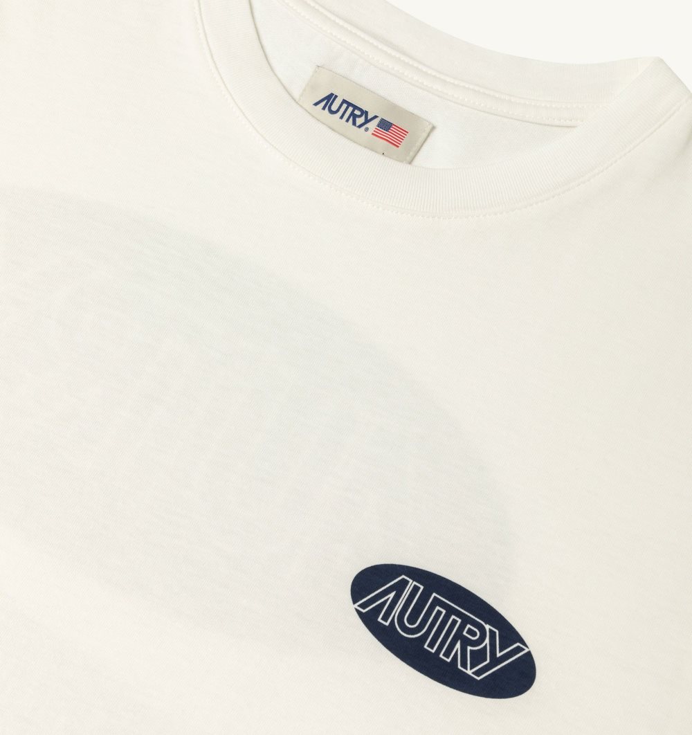 White Autry T-shirt Cotton Printed Logo | ZYNBMD576