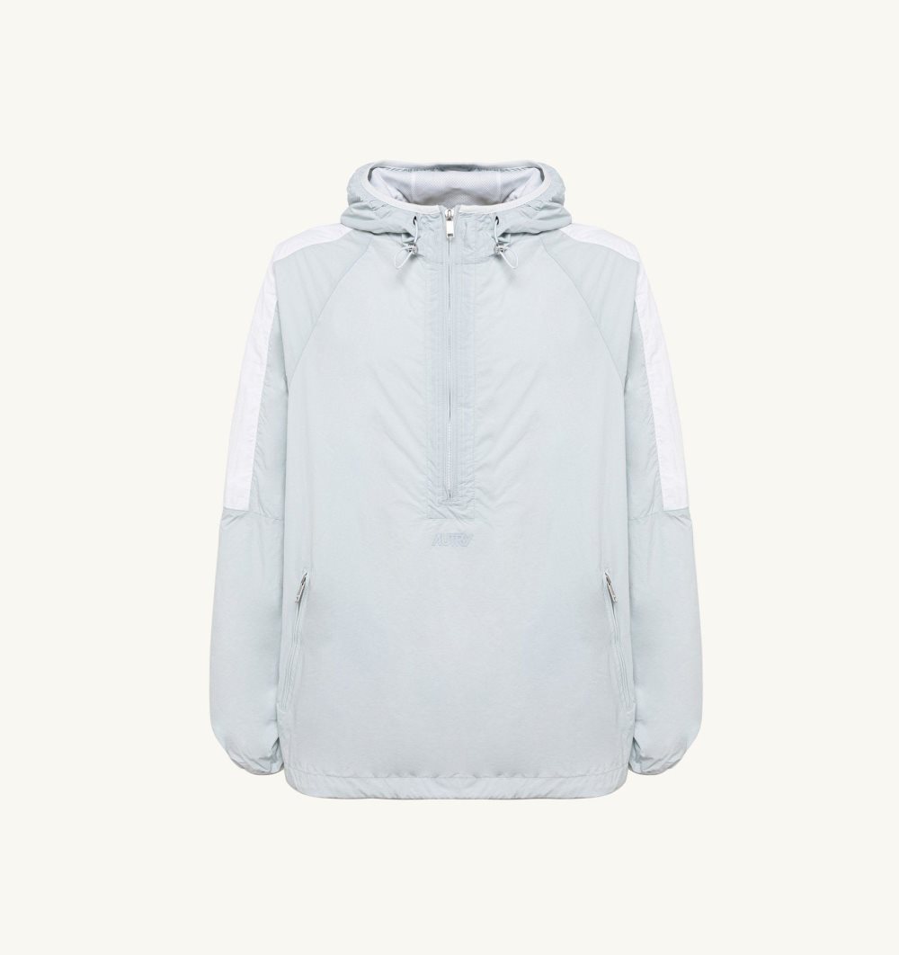 White / Blue Autry Anorak Jacket Nylon | JCRTMD136