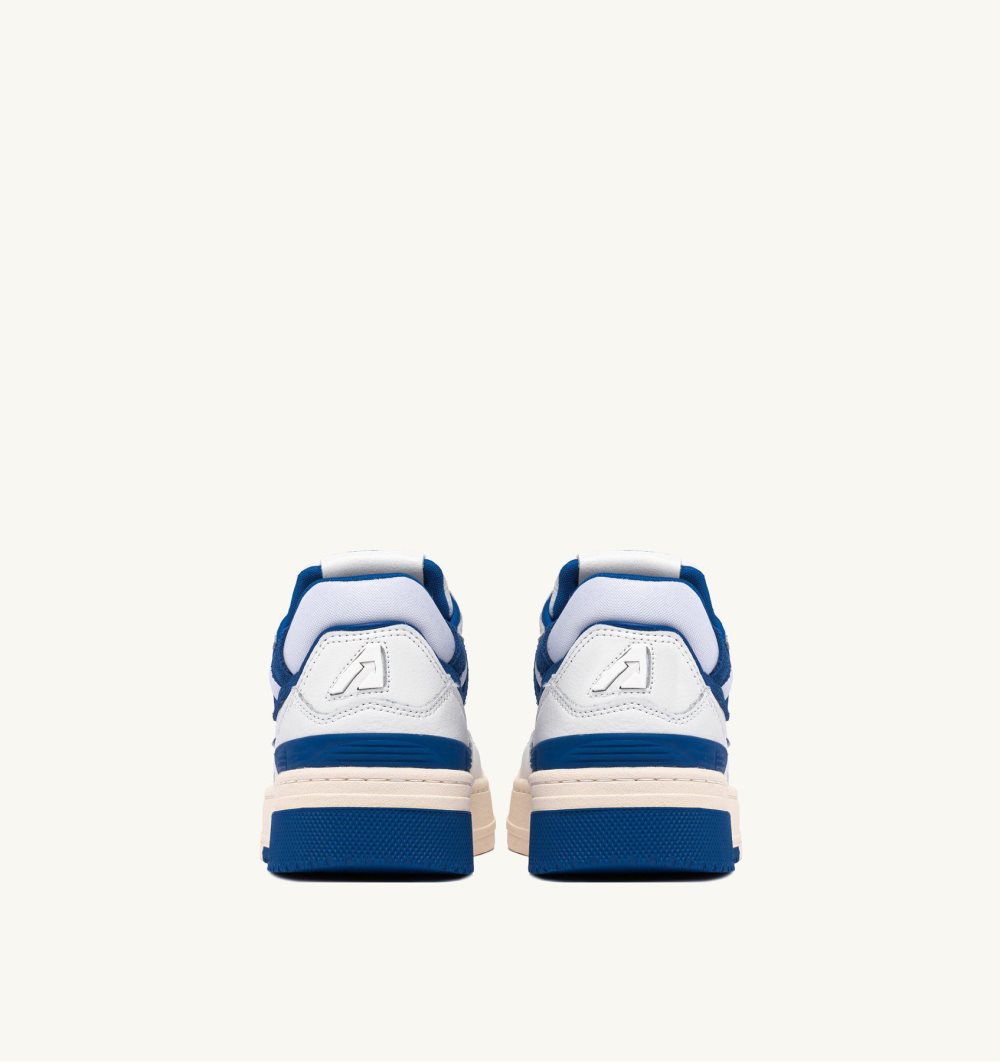 White / Blue Autry Clc Low Sneakers Leather Princess Suede | HUETWY845