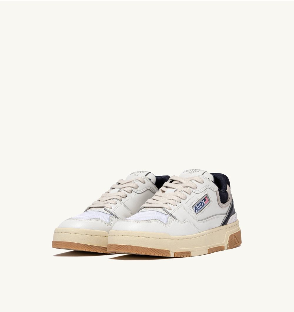 White / Blue Autry Clc Sneakers Leather | MNBHXV391