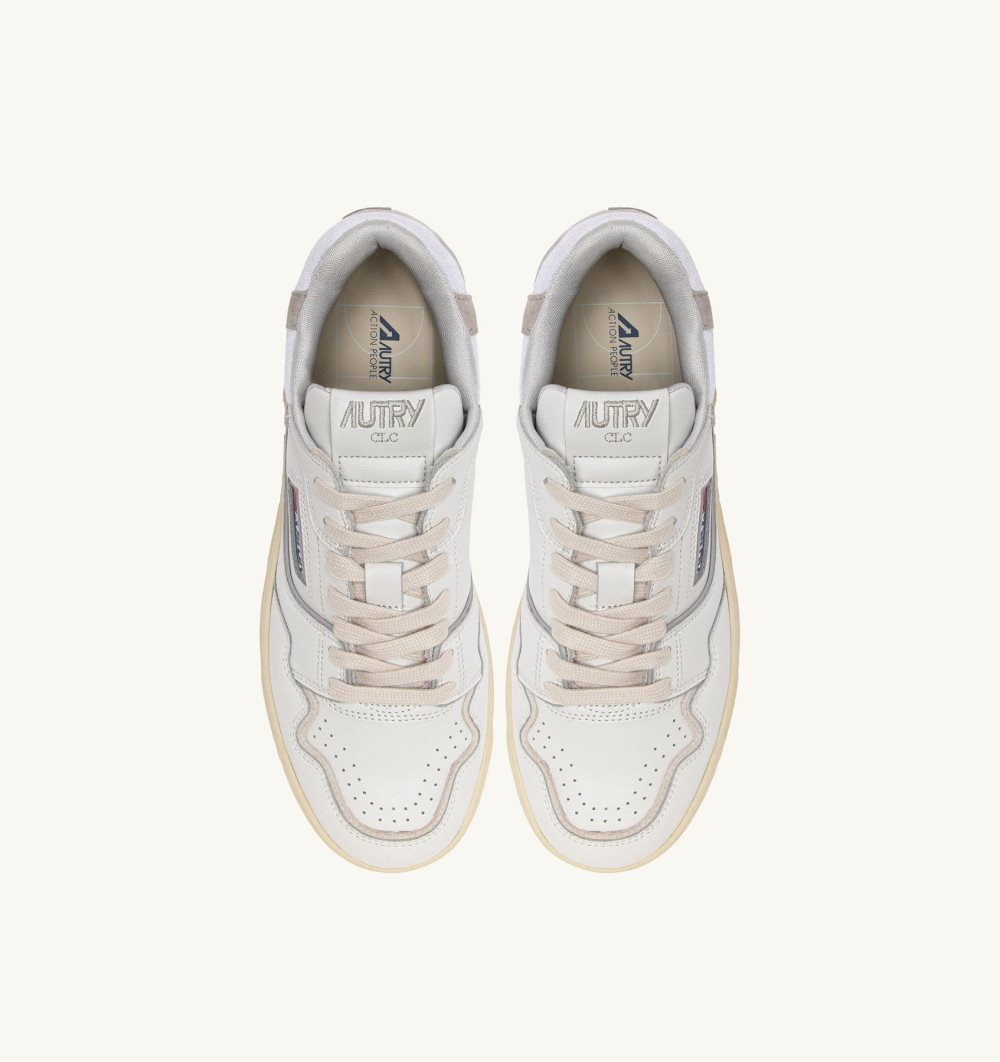 White / Grey Autry Clc Sneakers Leather | QKHLMB547