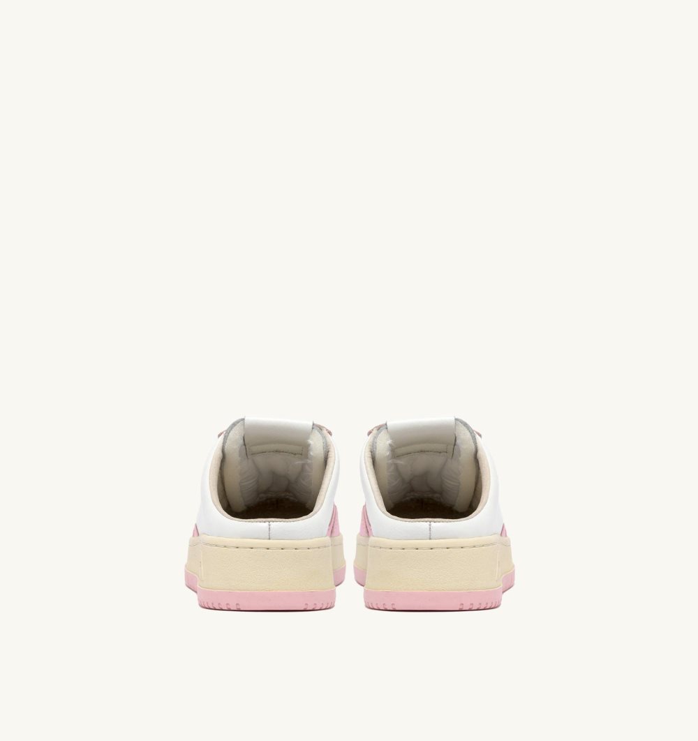 White / Pink Autry Medalist Sabot Sneakers Blushing Bride Leather | BHXZMY503