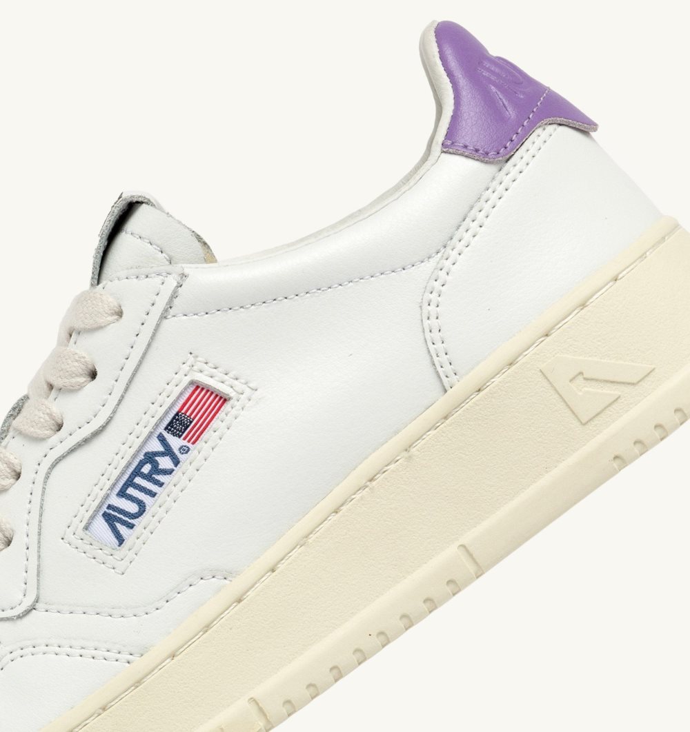 White / Purple Autry Medalist Low Sneakers Leather | OFHBXA234