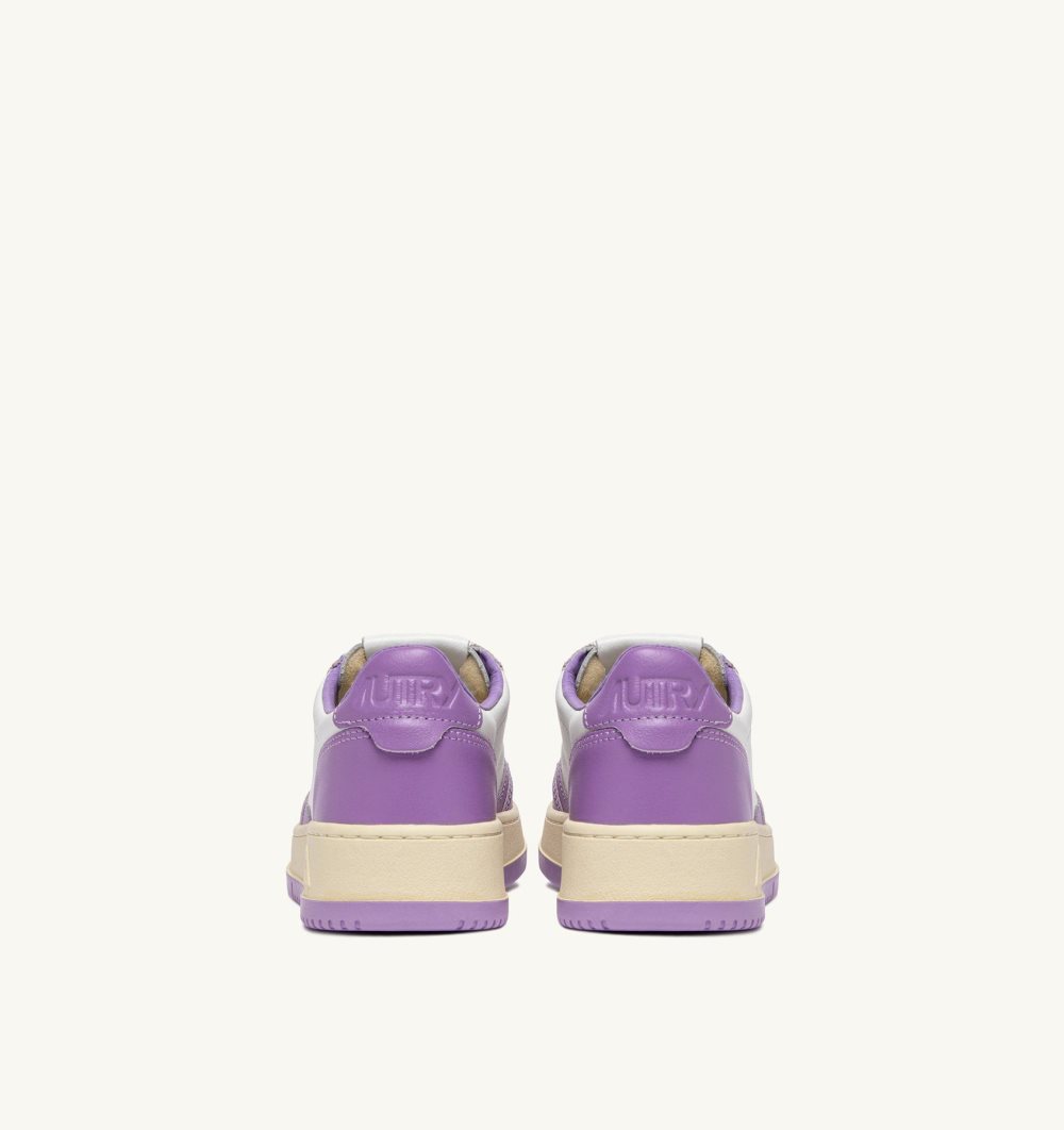 White / Purple Autry Medalist Low Sneakers Leather | QRYVLE528