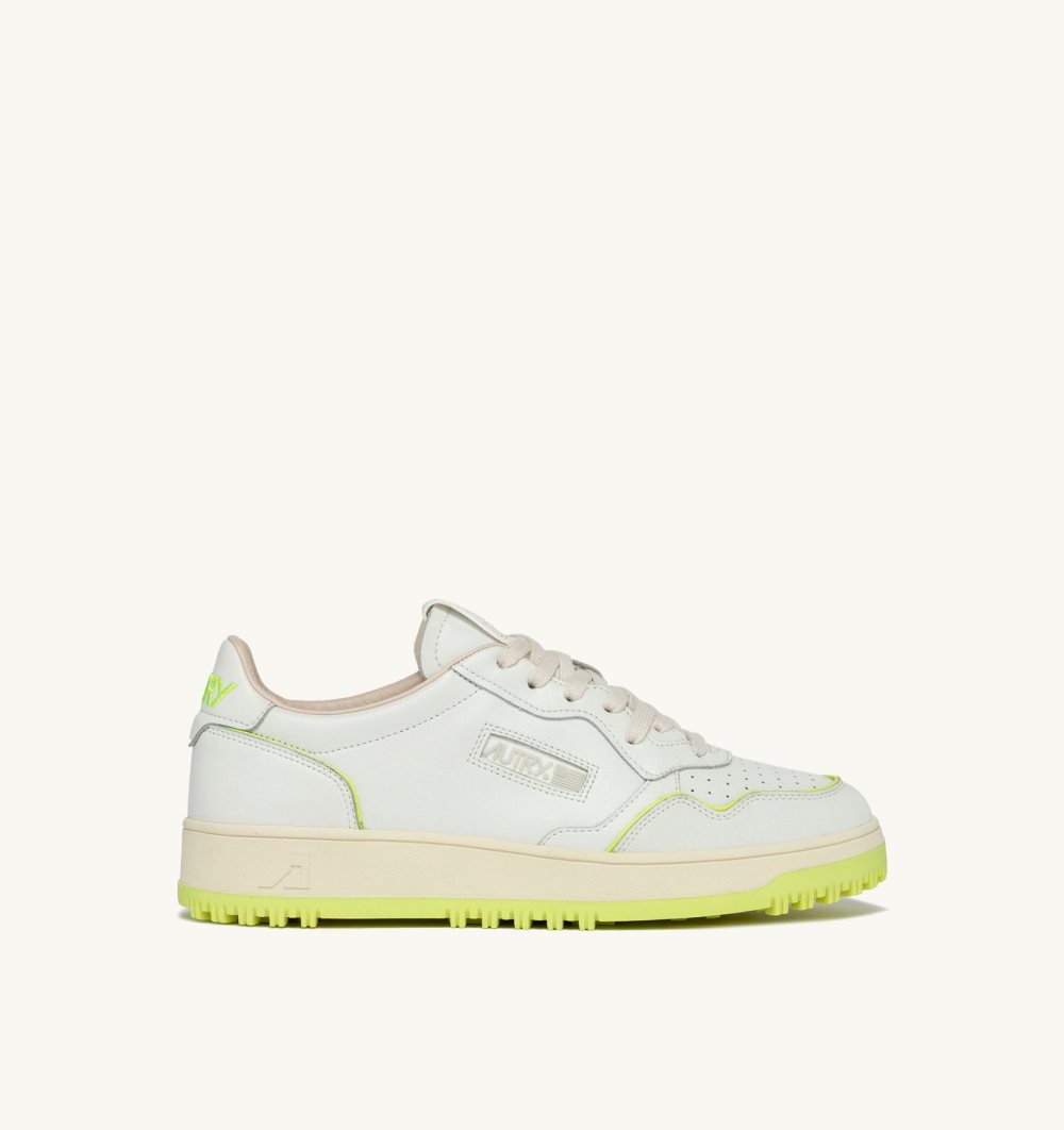 Yellow / White Autry Golf Low Sneakers Leather | TINRXZ018