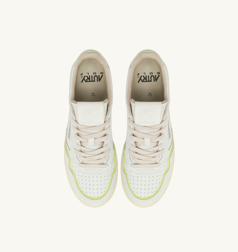 Yellow / White Autry Golf Low Sneakers Leather | ZFLKCB493